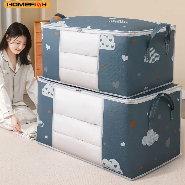 HOMEFISH Quilt Storage Bag Multi-functional Dustproof Moistureproof Large-capacity Clothes Storage Bag Home Mo