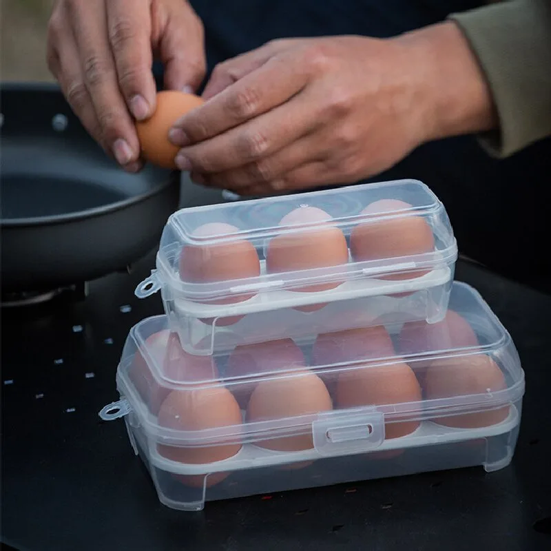 Outdoor Shockproof Egg Box Storage Box, Portable Camping Shatterproof Egg Tray, Home Plastic Protection Box, T
