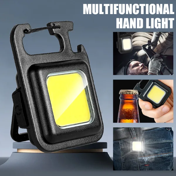 Super Bright MINI COB Keychain Flashlight Charging Lamp Camping Lights with Magnet 3 Lighting Modes for Campin