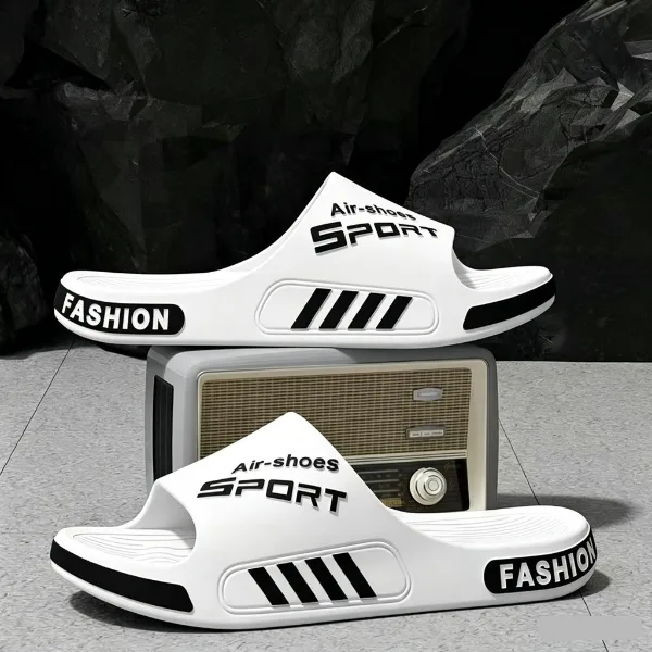 Fashion Men's Slippers PVC Soft Sole Non-slip Slides Casual Outdoor Beach Flip Flops Home Bathroom Couples Sli
