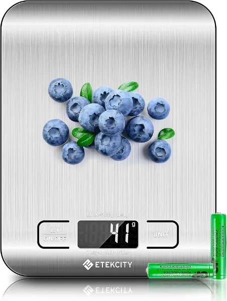 Etekcity Food Kitchen Scale, Digital Grams and Ounces, 11lb | Tare function, ideal for baking, weight loss, ke