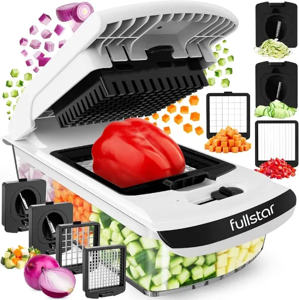 fullstar Pro Original Vegetable Chopper - Chopper and Spiralizer - Food Chopper with Container, Fruit Cutter, 