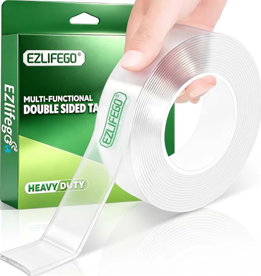 EZlifego Heavy Duty Invisible Bond Nano Double Sided Mounting Tape, 16.5FT | Nano-Tech, Holds up to 72 lbs, Al