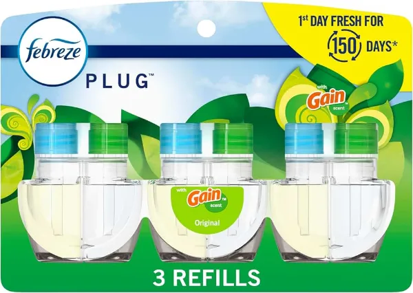 Febreze Plug-In Air Freshener, Odor-Fighting Scented Oil Refill, Air Fresheners for Home, Bathroom and Kitchen