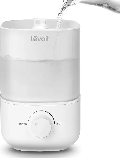 Levoit Top Fill Humidifiers for Bedroom, 2.5L Tank for Large Room, 25dB Reducing CO2